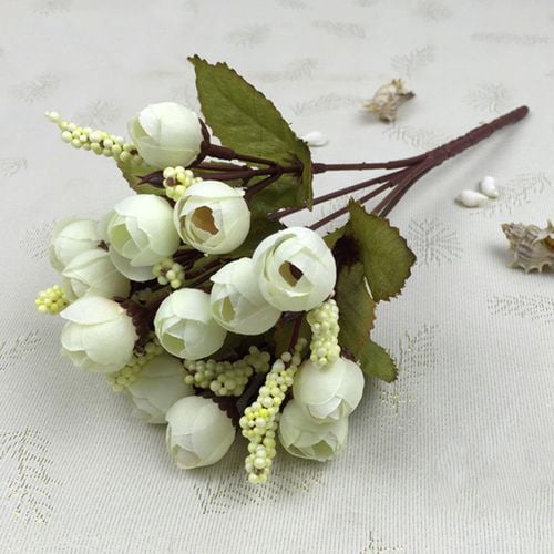 15 Heads Fake Sunflower Artificial Silk Flower Bouquet Home Wedding Decorations
